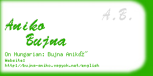 aniko bujna business card